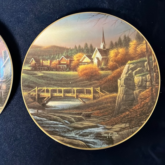 Set/2 Terry Redlin Church Plates - Picture 3 of 6